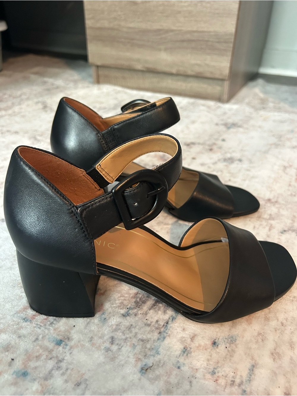 Vionic Black Chardonnay Women's Heeled Sandals